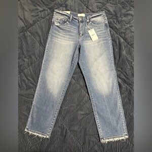 Vervet by Flying Monkey -
"Bardot" High Rise Tapered
Ankle Straight Jeans